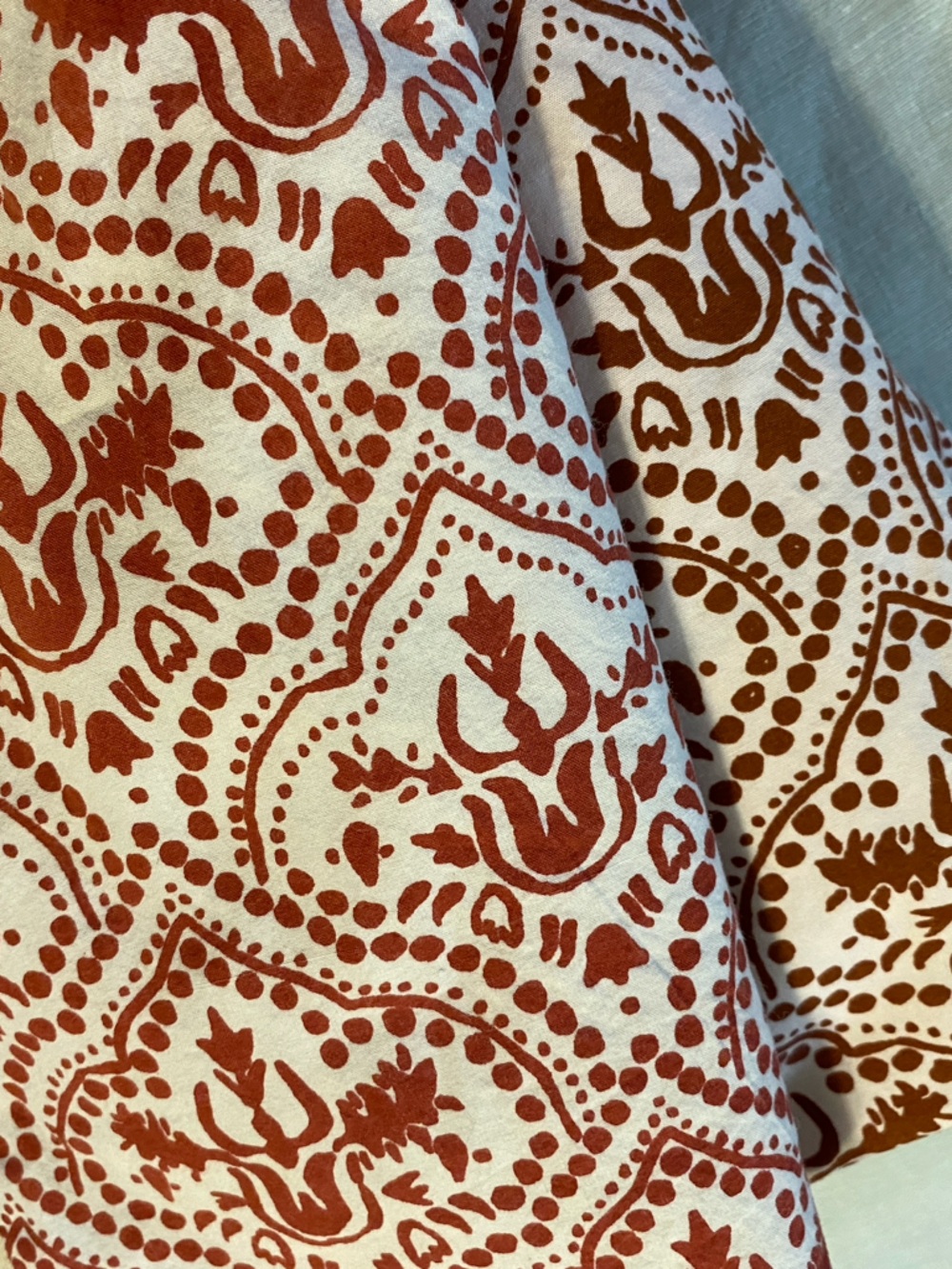 Set of 2 Anthropologie Meguro block print cotton standard shams - Picture 3 of 9